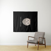 Owl Nocturnal Illustration Tapestation Wandteppich (Beispiel (Horizontal))