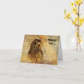 Owl Note Card - Vermisst Karte (Gelbe Blume)