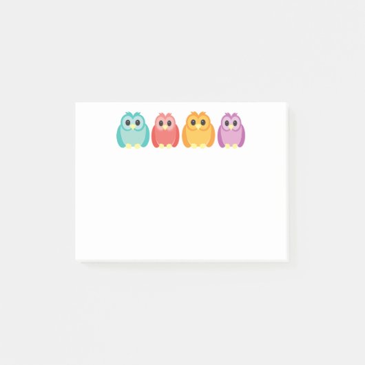 Owl Note Pad Post-it Klebezettel (Vorderseite)