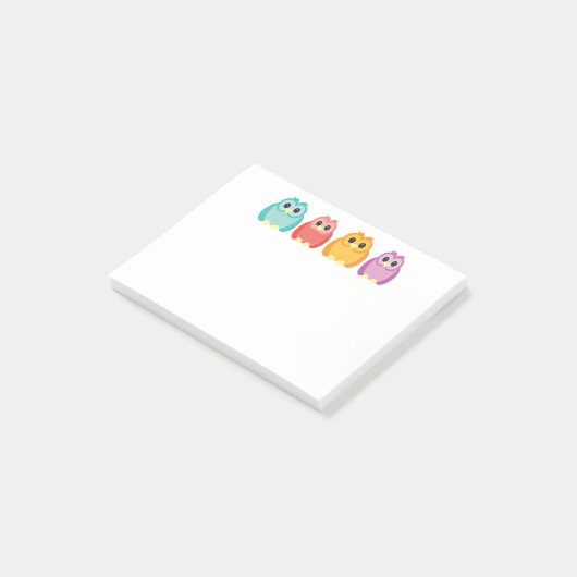 Owl Note Pad Post-it Klebezettel (angewinkelt)