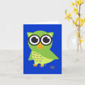 Owl Notecard Karte (Gelbe Blume)