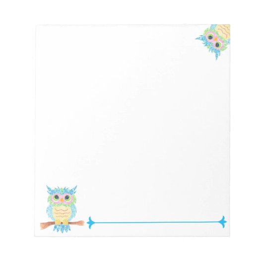 Owl Notepad Notizblock (Vorderseite)