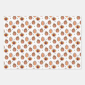 OWL-O-WEEN Halloween-Geschenkverpackungsbögen Geschenkpapier Set (Vorderseite 2)