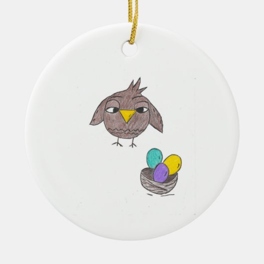 Owl Oaster Keramik Ornament (Vorne)