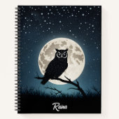 Owl on a Magical Night Notizblock (Vorderseite)