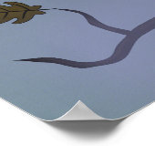 Owl on Branch Poster (Ecke)