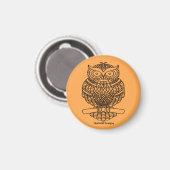 Owl (orange) - Magnet (Vorderseite/Rückseite)