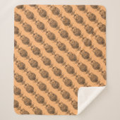 Owl (orange) - Sherpa-Blanket Sherpadecke (Vorderseite)