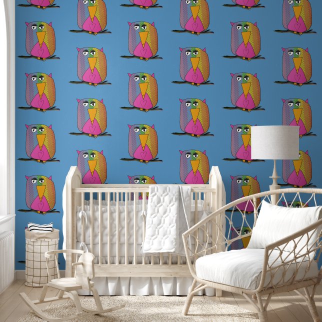 Owl Painting-Kunst von Kindern Tapete (Kinder)
