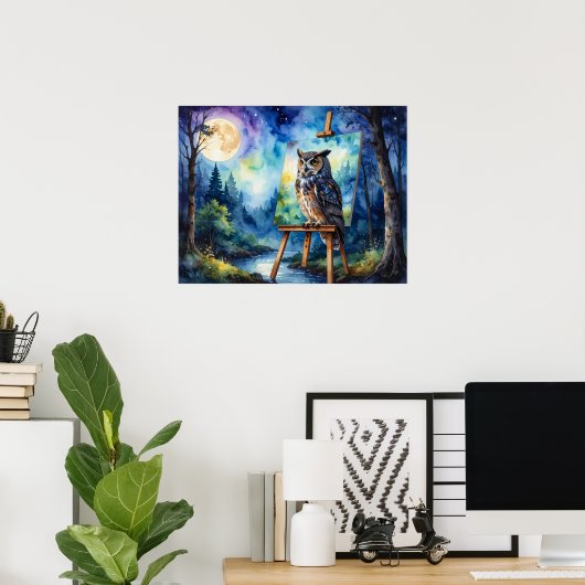 Owl Painting Poster (Heimbüro)