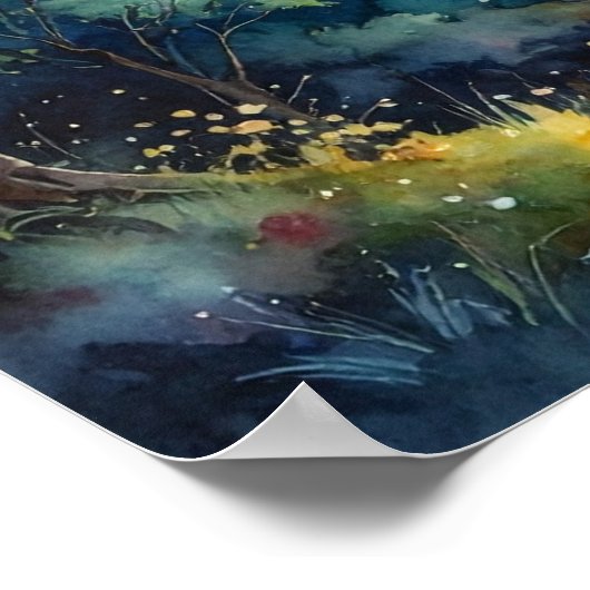 Owl Painting Poster (Ecke)