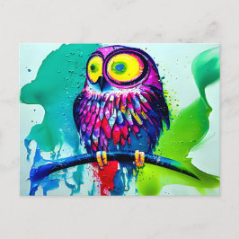 Owl Painting Postkarte