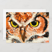 Owl Painting Print Feiertagskarte (Vorne/Hinten)