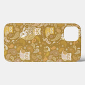 Owl paisley beige pattern Case-Mate iPhone hülle (Rückseite (Horizontal))