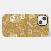 Owl paisley beige pattern iPhone hülle (Rückseite (Horizontal))