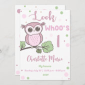 Owl Party Einladung (Vorne/Hinten)