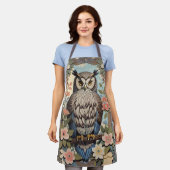 Owl Pastel Floral William Morris Inspiriert Schürze (Getragen)