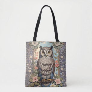 Owl Pastel Floral William Morris Inspiriert Tasche