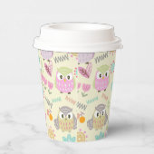 Owl Pastel Yellow Pappbecher (Rechts)