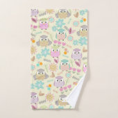 Owl Pastellgelb Badhandtuch Set (Handtuch)
