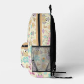 Owl Pastellgelb Bedruckter Rucksack (Rechts)