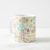 Owl Pastellgelb Kaffeetasse (Vorderseite Links)