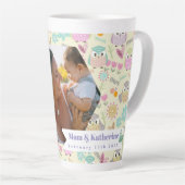 Owl Pastellgelbes Foto Milchtasse (Rechte Ecke)