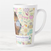 Owl Pastellgelbes Foto Milchtasse (Rechts)