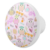 Owl Pastellrosa Keramikknauf (Rechts)