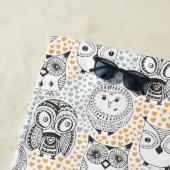 Owl Patterns Custom Mongram Beach Handtuch (Beispiel)