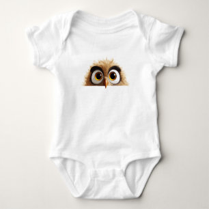 Owl Peeking Niedlich Adorable Funny Animal Cartoon Baby Strampler