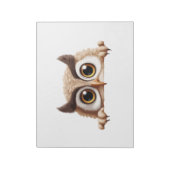 Owl Peeking Niedlich Adorable Funny Animal Cartoon Notizblock (Rotiert)