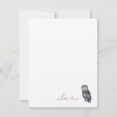 Owl Personalisierte Note Card Mitteilungskarte (Vorderseite)