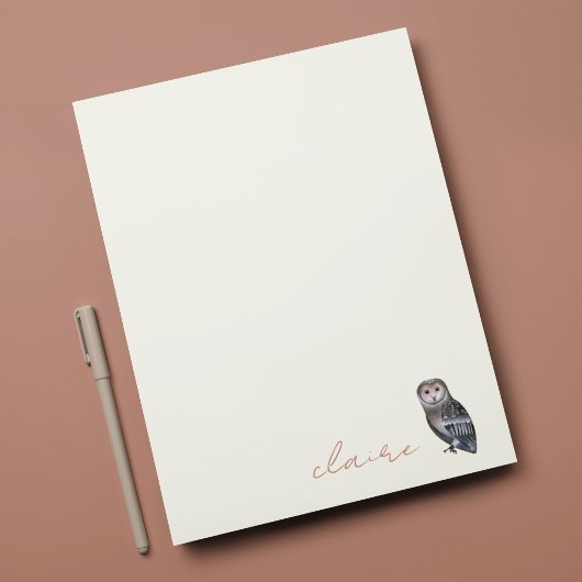 Owl Personalisierte Note Card Mitteilungskarte