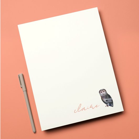 Owl Personalisierte Note Card Mitteilungskarte