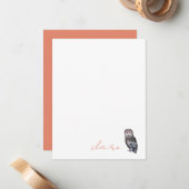 Owl Personalisierte Note Card Mitteilungskarte (Vorderseite/Rückseite Beispiel)