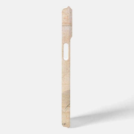 OWL, PIink, Sepia Monogramm Case-Mate iPhone Hülle (Rückseite / Rechts)