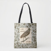 Owl Pine Cones Boughes Trees Skull Tasche (Vorderseite)