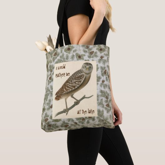 Owl Pine Cones Boughes Trees Skull Tasche (Von Nahem)