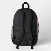 Owl Pink Bedruckter Rucksack (Rückseite)