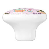 Owl Pink Keramikknauf (Seitenansicht)