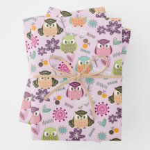 Owl Pink Wrackpapier