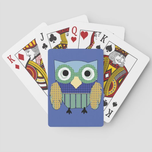 Owl Poker Face Spielkarten (Rückseite)