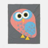 Owl Pop Art Fleecedecke (Vorderseite)