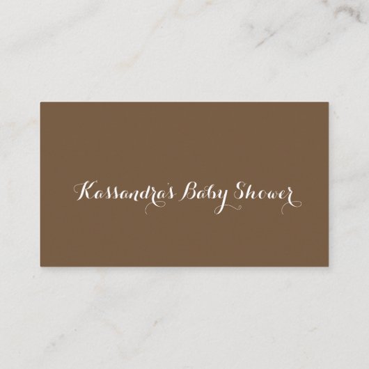 Owl Popping Out of Egg Diaper Raffle Ticket Begleitkarte (Rückseite)