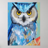 Owl Portrait Gemälde Poster (Vorne)