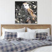 Owl Portrait Leinwanddruck (Insitu (Schlafzimmer))