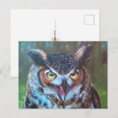Owl Postcard Postkarte (Vorne/Hinten)