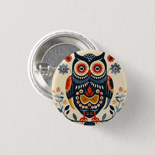 Owl Poster Button (Vorne & Hinten)