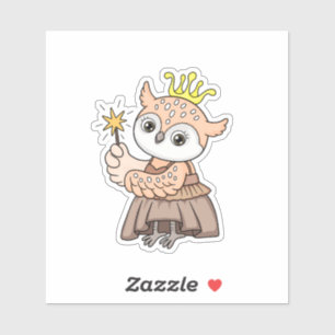 Owl Princess Aufkleber